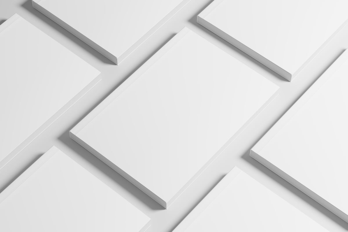 Elegant vertical softcover book mockup for professional presentation